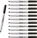 Sharpie Permanent Markers, Ultra Fine Point, Black, 12-Count
