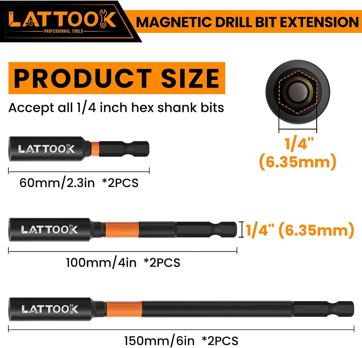 1/4'' Magnetic Drill Extension Bit Holder