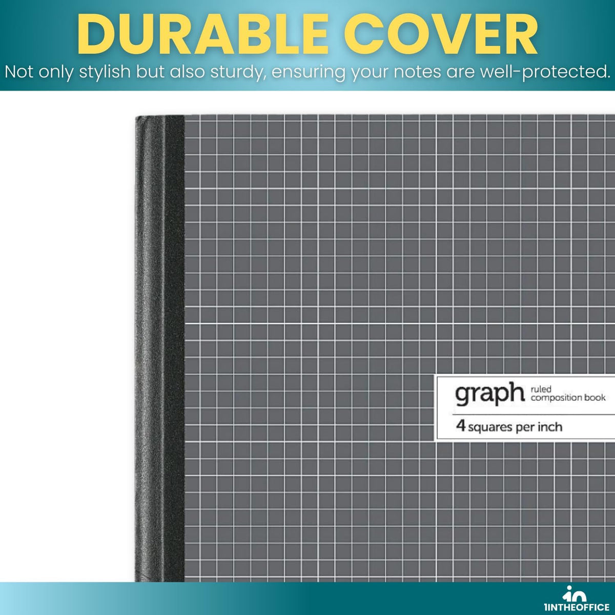 1InTheOffice Graph Composition Book, 9.75" x 7.5" Graph Paper Notebook, 100 Sheets 2 Pack