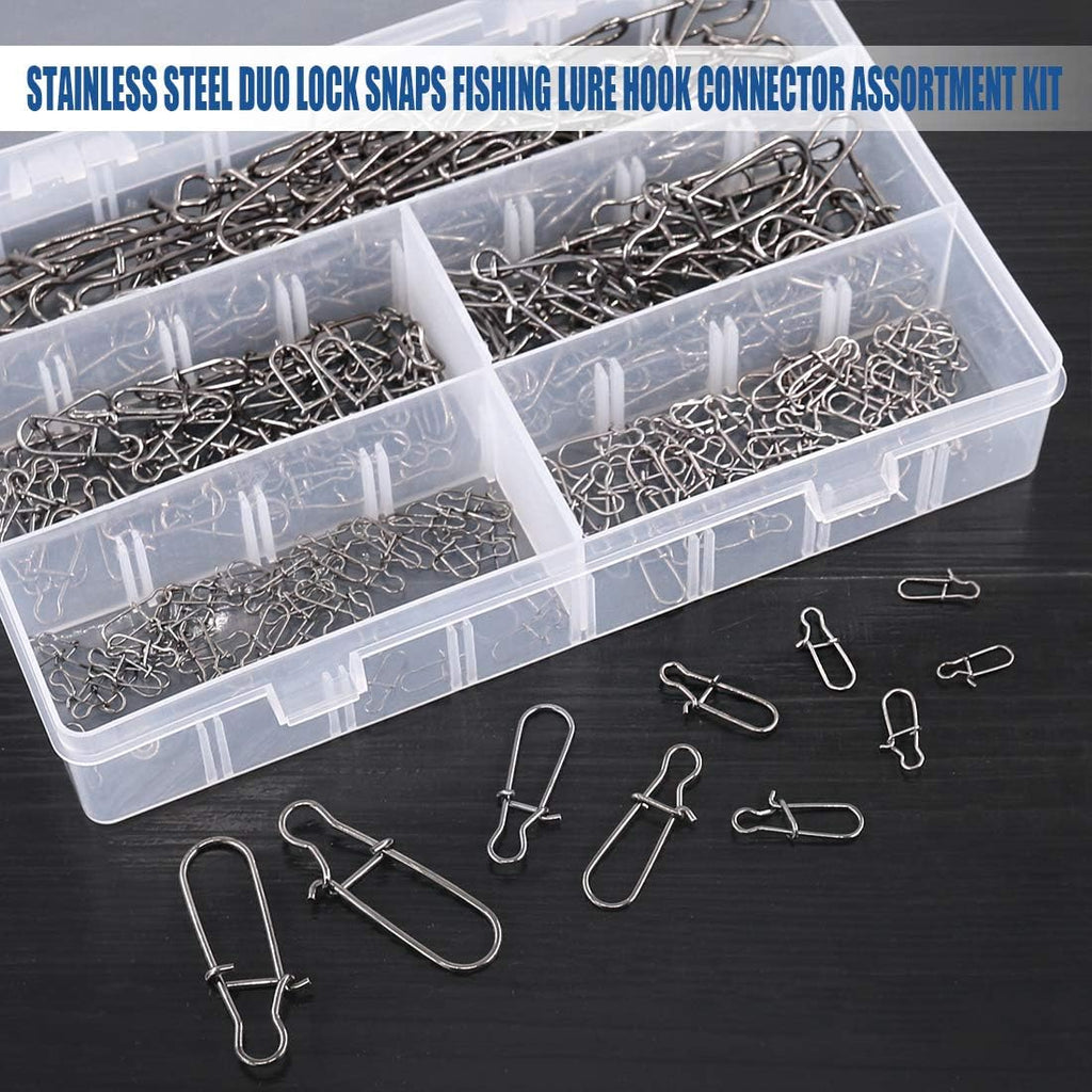 Glarks 250Pcs #1#2#4#6#8 Strong Stainless Steel Duo Lock Snaps Nice Swivel Slid Rings