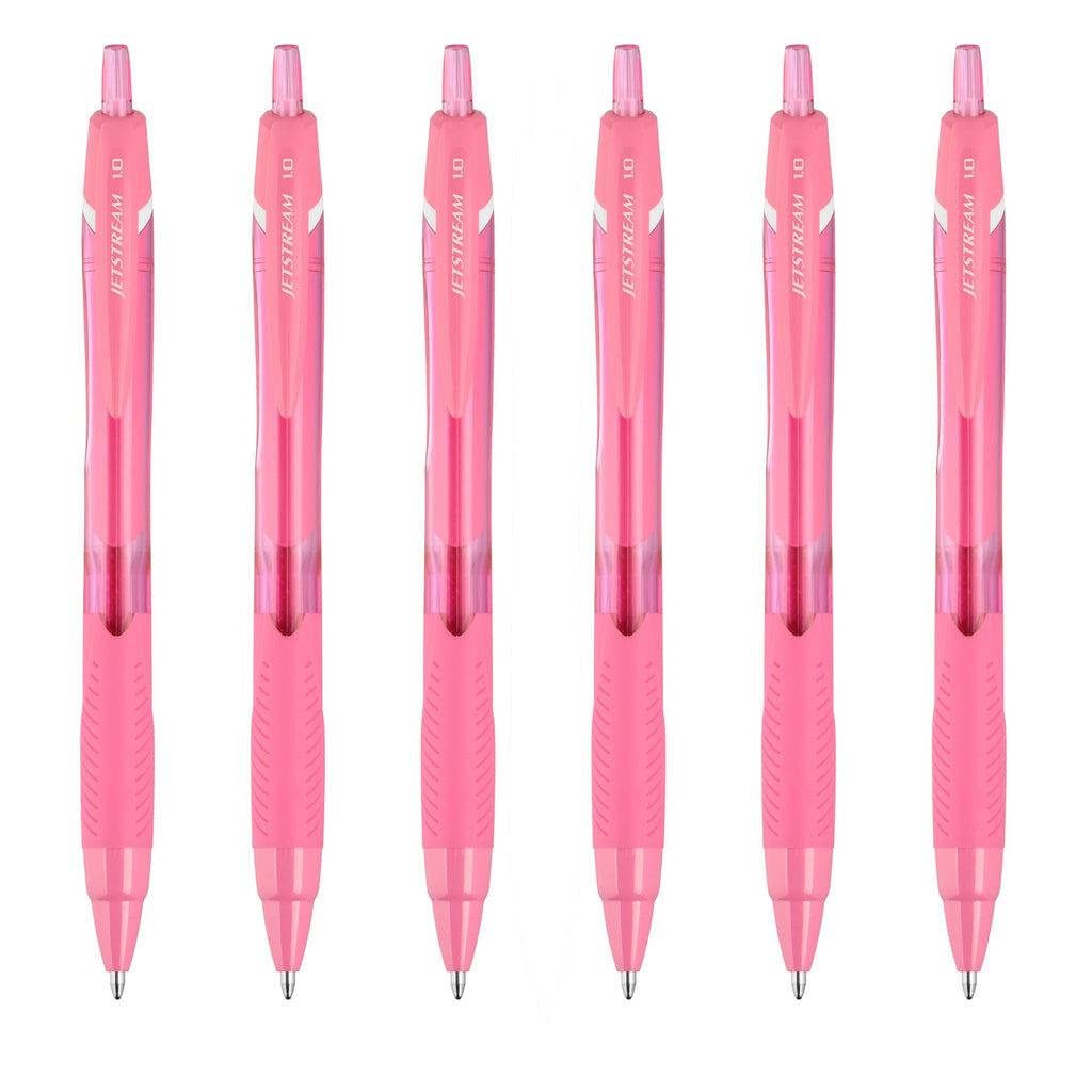 Uni-Ball Jetstream Elements Ballpoint Pen, Medium Point (1.0mm), Black Ink, 6 Pens