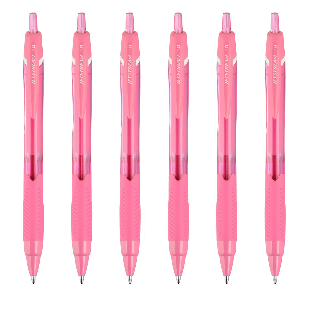 Uni-Ball Jetstream Elements Ballpoint Pen, Medium Point (1.0mm), Black Ink, 6 Pens
