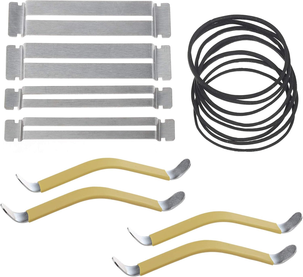 4Pcs Guitar String Spreaders + Fingerboard Guards with 8 Rubber Bands