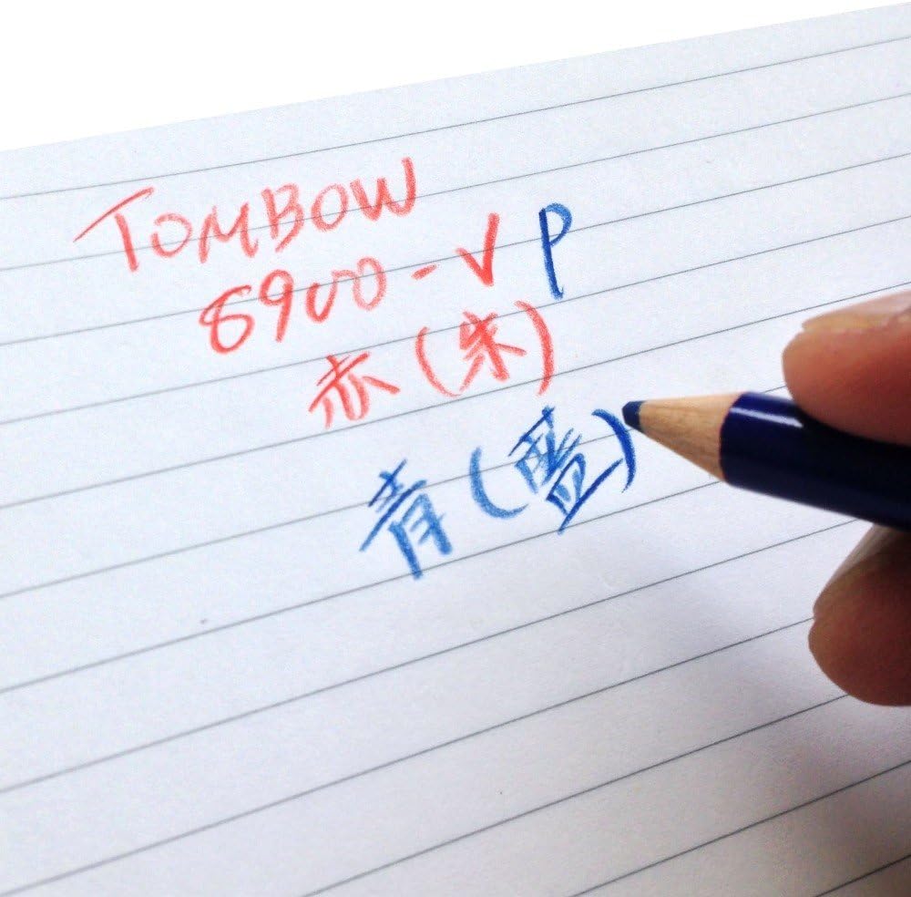Tombow 8900-VP 8900 VP Red Blue Pencils, Round Shaft, Red Indigo, 1 Dozen