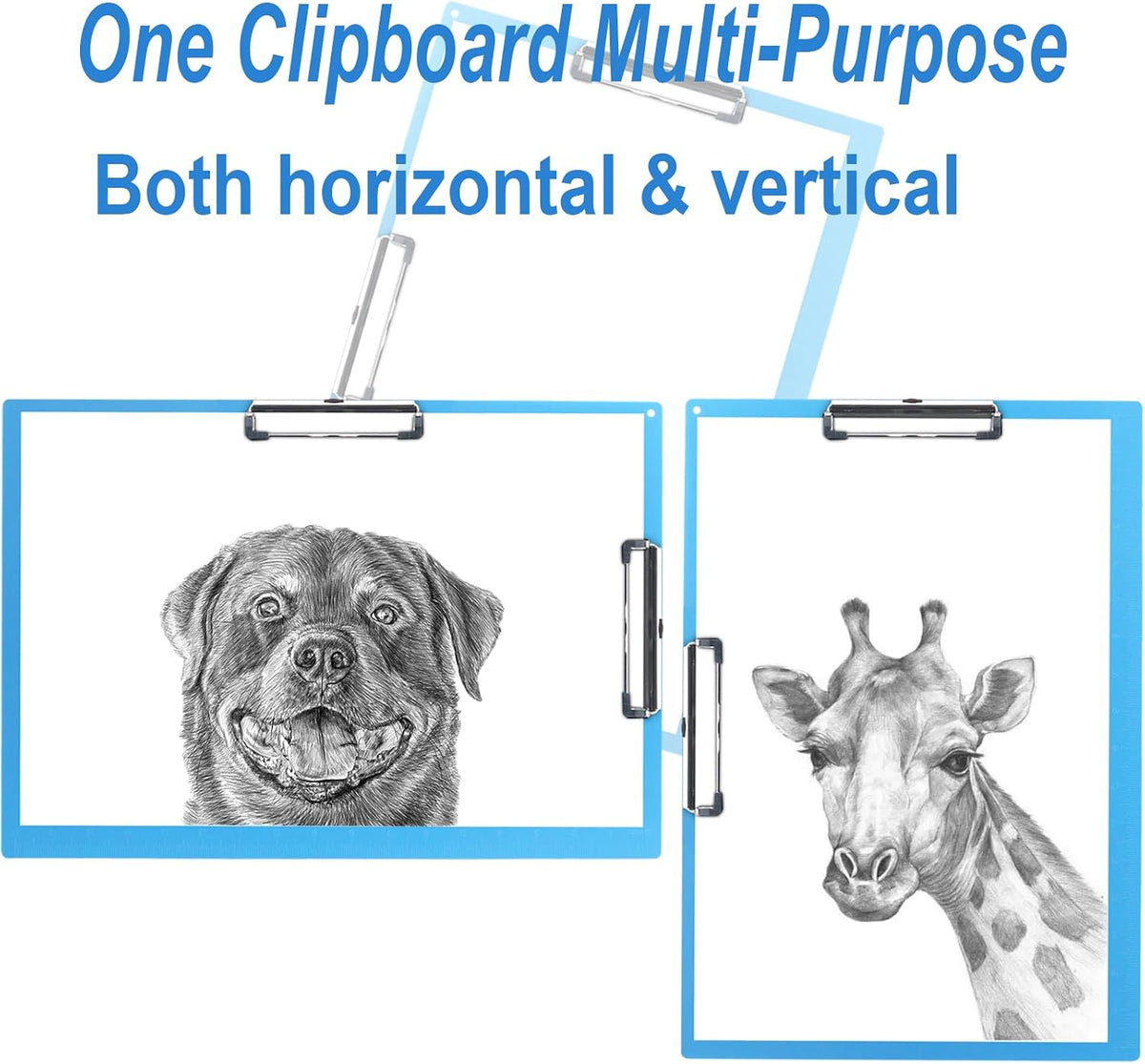 Acocony 11x17 Clipboard Double Clips Extra Large Clipboard Blue 1-Pack
