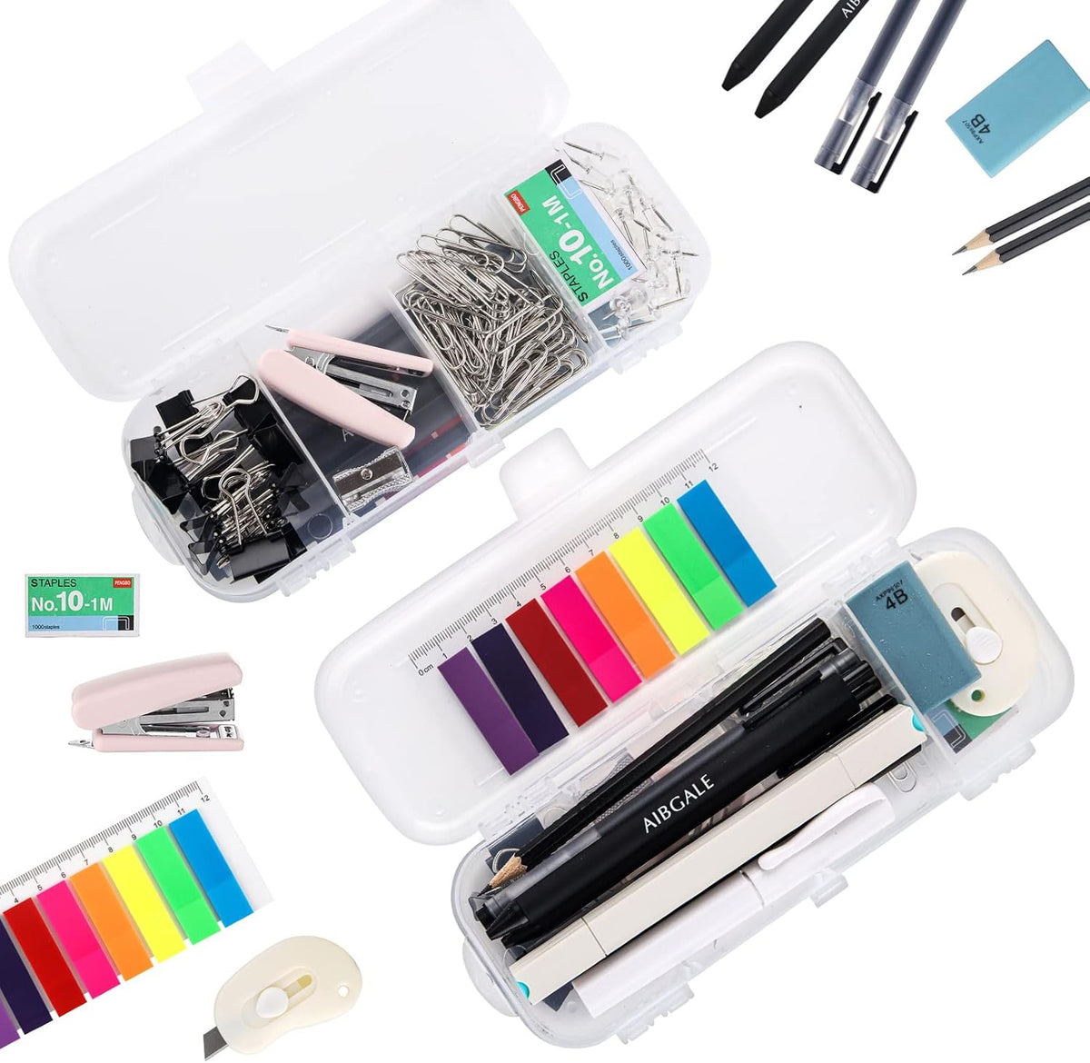 123 Pcs Office Supplies Kit with Desk Organizers, Office Stationery Set