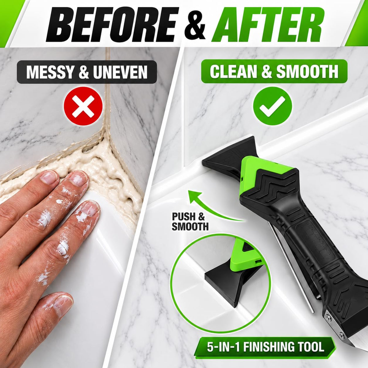 5 in 1 Caulking Tool, Silicone Caulk Remover Tool for Home Improvement