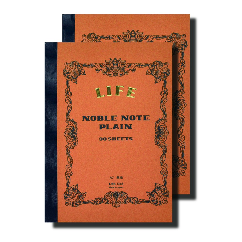 Life Noble Notebook, A7, Grid, N47, Set of 2
