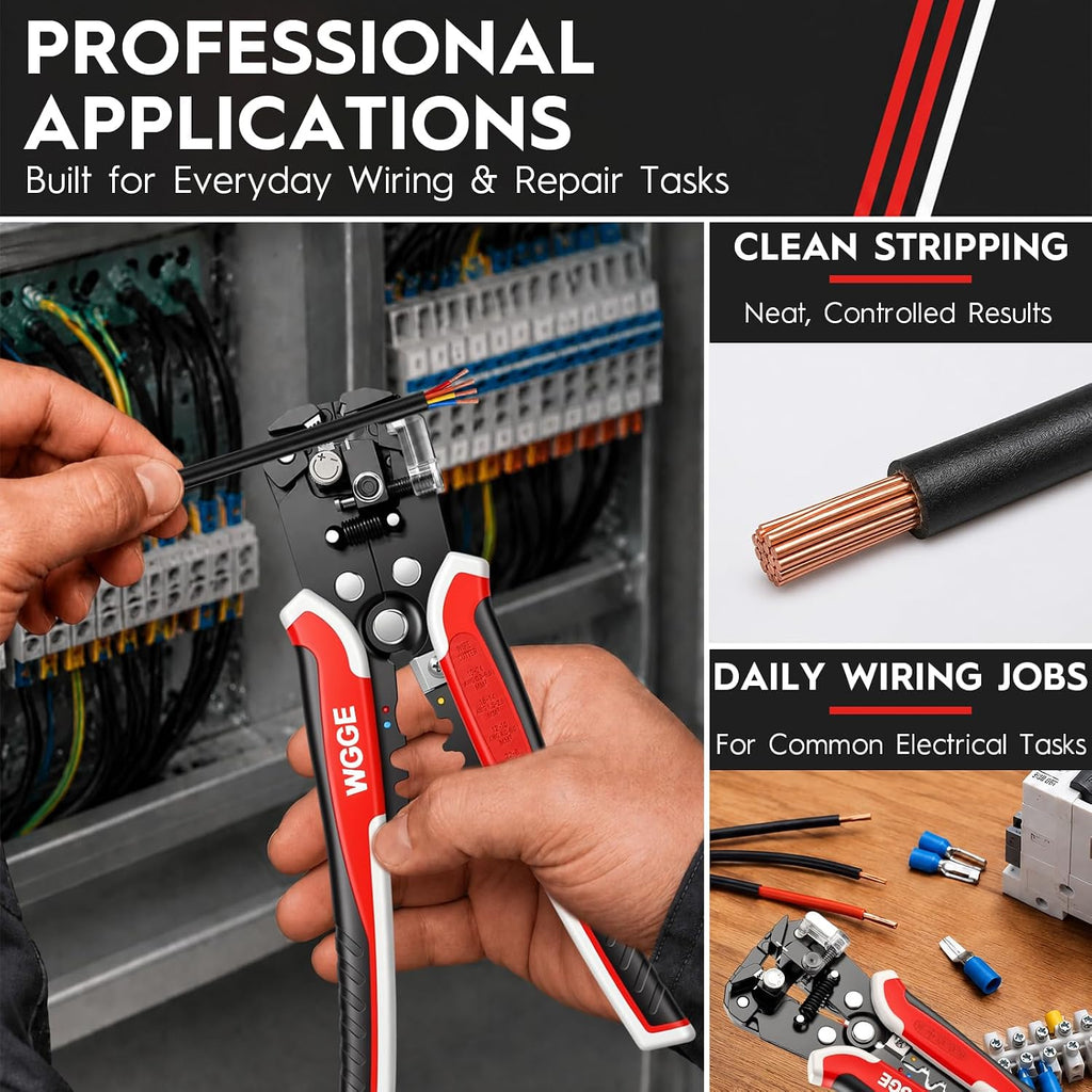 WG-014 3-in-1 Self-Adjusting Wire Stripper, Cutter and Crimper, 10-24 AWG