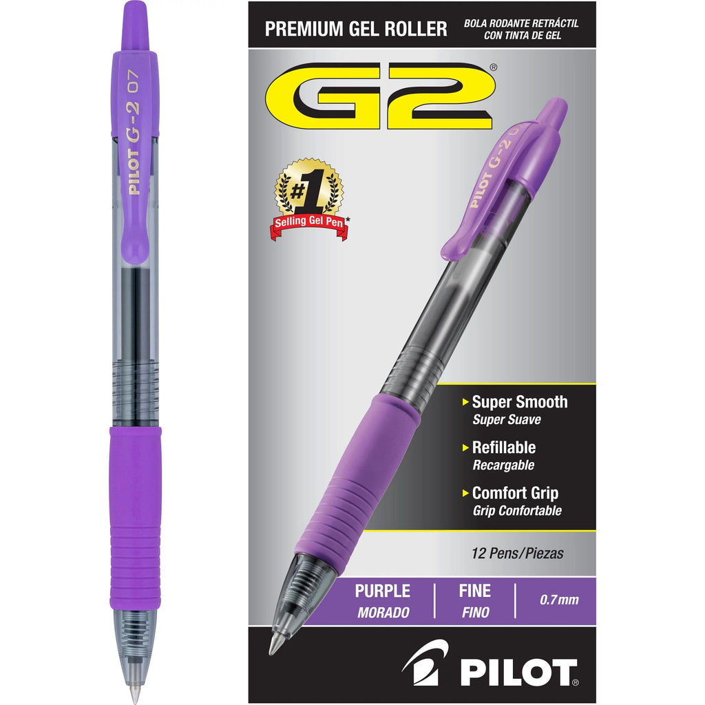 PILOT G2 Premium Gel Pens, Fine Point 0.7mm, Blue Ink, 12-Pack