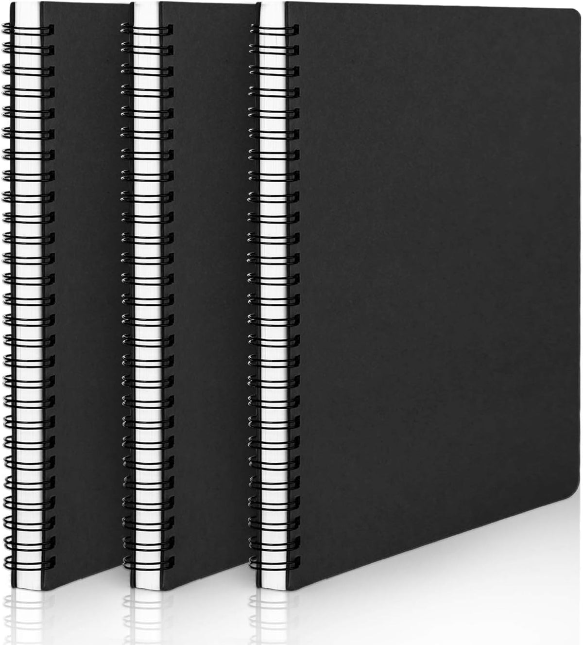 EUSOAR Spiral Lined Notebook, A5 3packs 5.5"X8.3" 120 Pages Hardcover Lined Travel