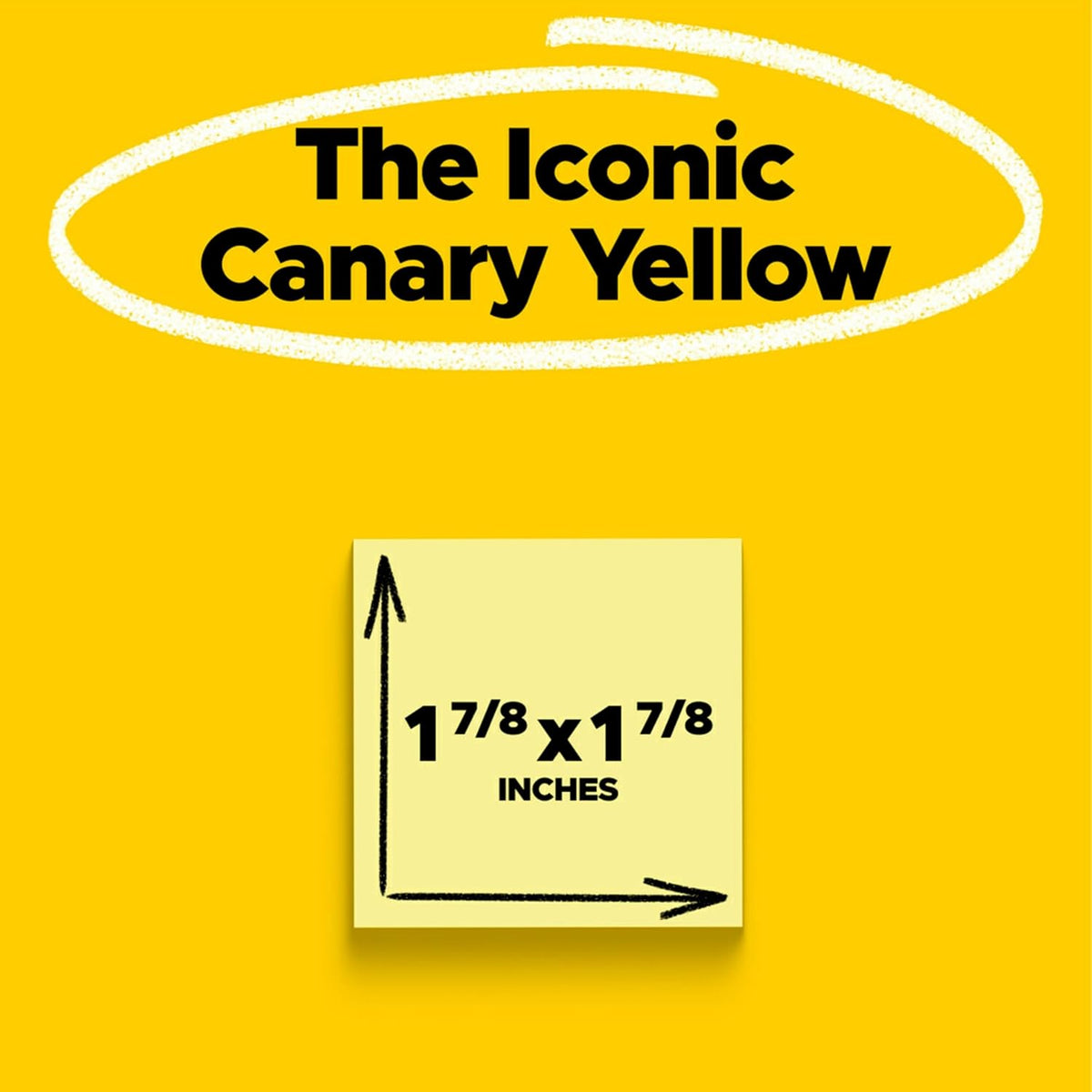 Post-it Super Sticky Notes, 2 in x 2 in, 10 Pads, 2X Sticking Power, Canary Yellow