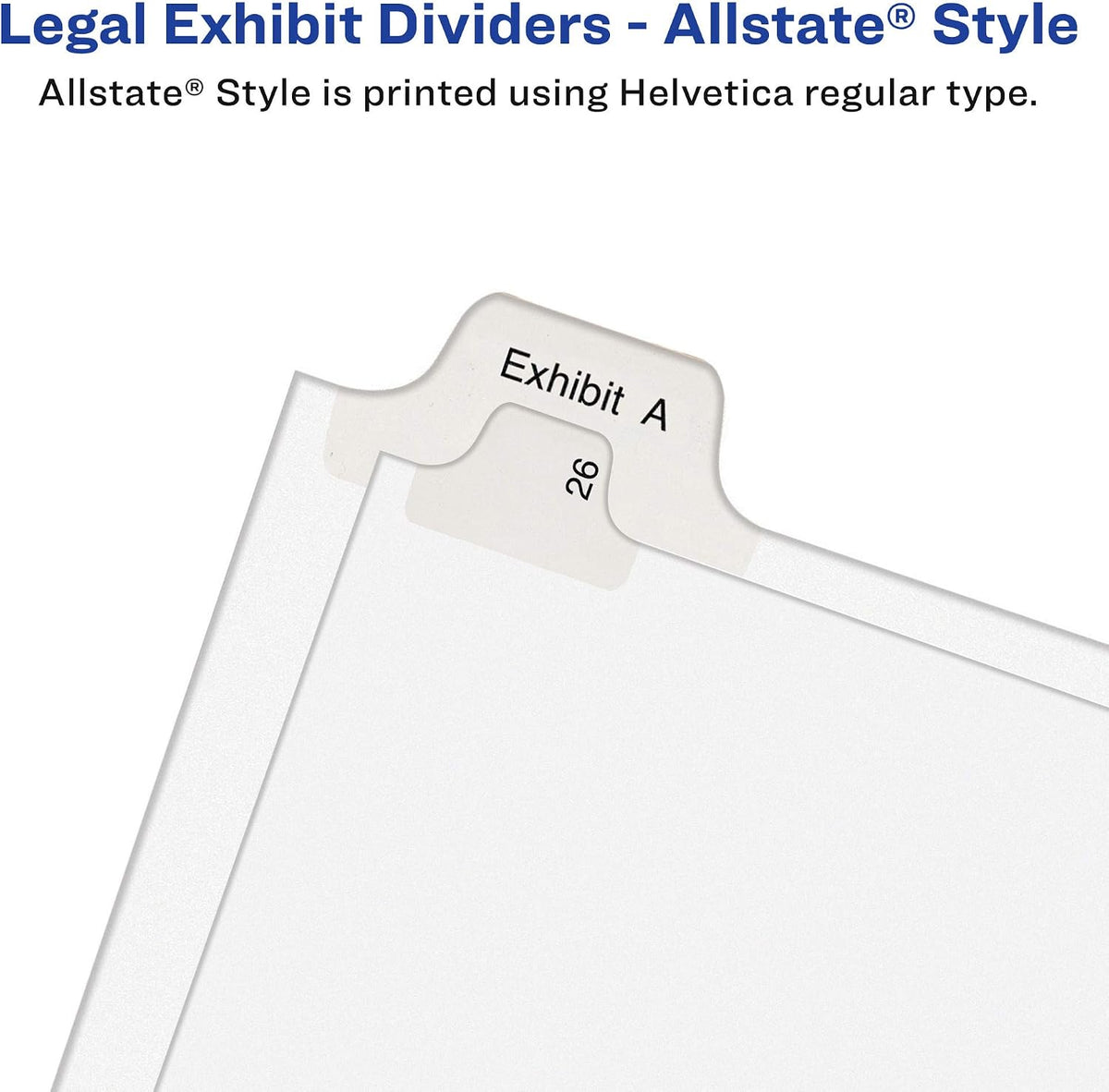 Avery® Legal Exhibit Dividers, Side Tab, 1-25 Numbered, 5 Sets