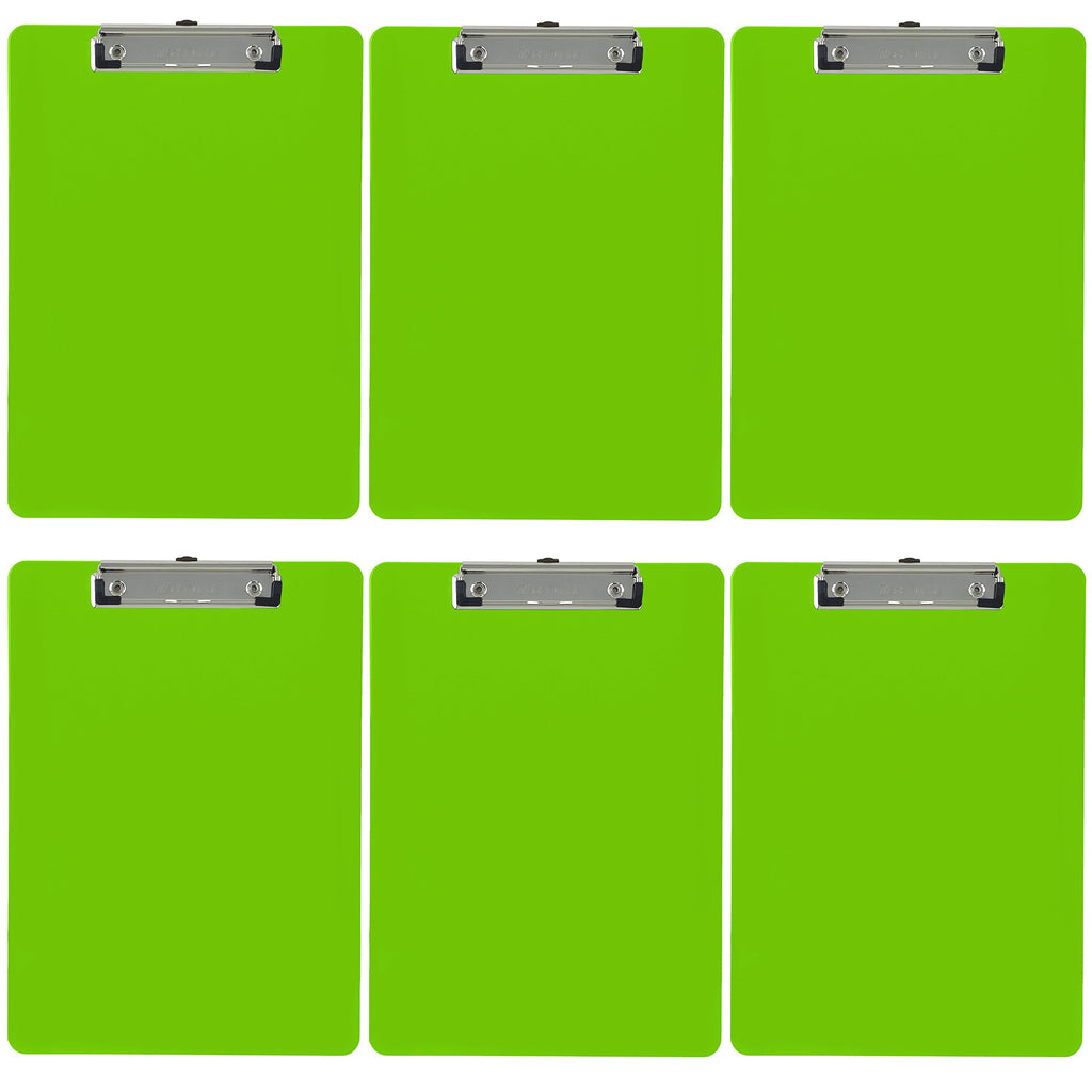 Trade Quest Black Plastic Clipboards Letter Size Low Profile (6-Pack)