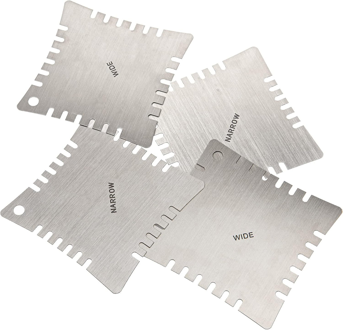 4Pcs Yootones Stainless Steel Guitar Notched Radius Gauge Fingerboard Guitar Ruler