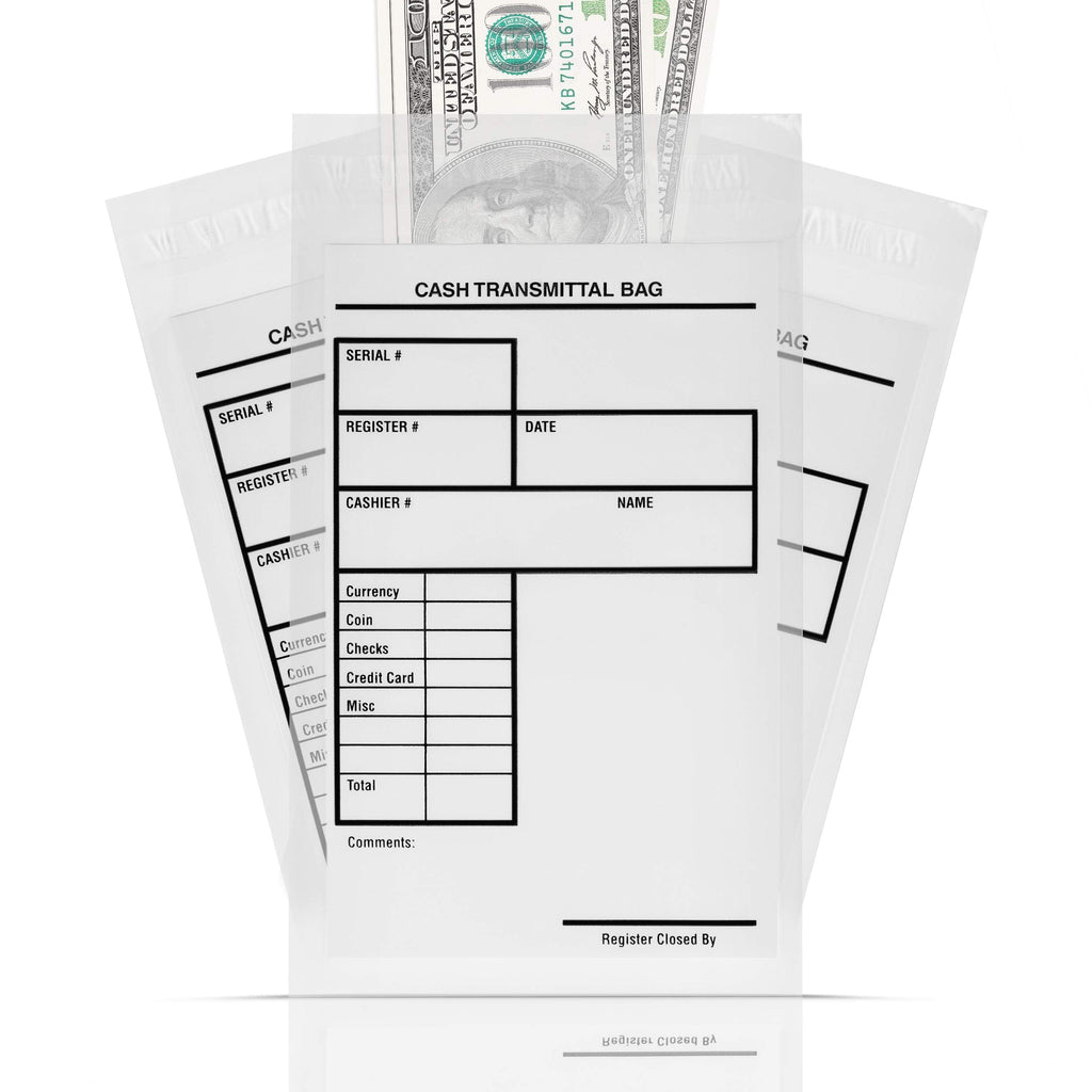 VaultGuard Tamper-Proof Bank Deposit Bags for Cash, 6 x 9-Inch, 100-Pack