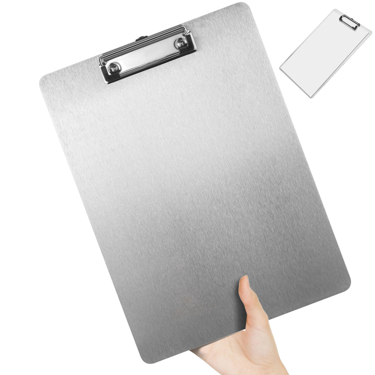 1 Pcs Stainless Steel Contractor Clipboard 9 x 12.5 Inch Letter A4