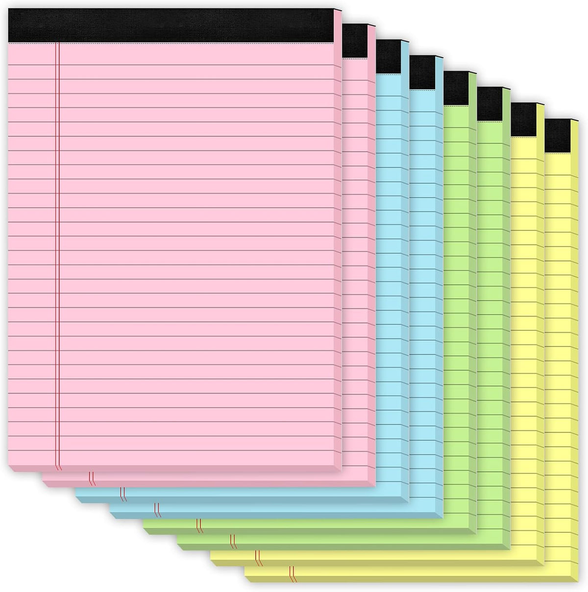 8 Pack Legal Pads 8.5 x 11, Notepads Colored Note Pads 8.5x11 Writing Pads