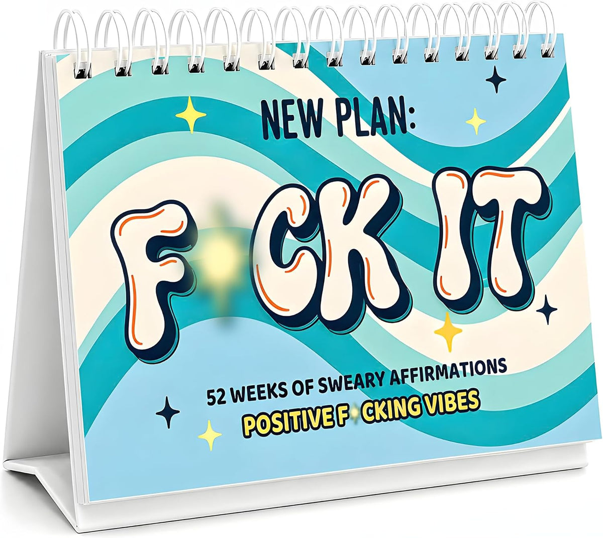 Sweary Affirmation Flip Calendar, Office Desk Accessories & Decor for Women