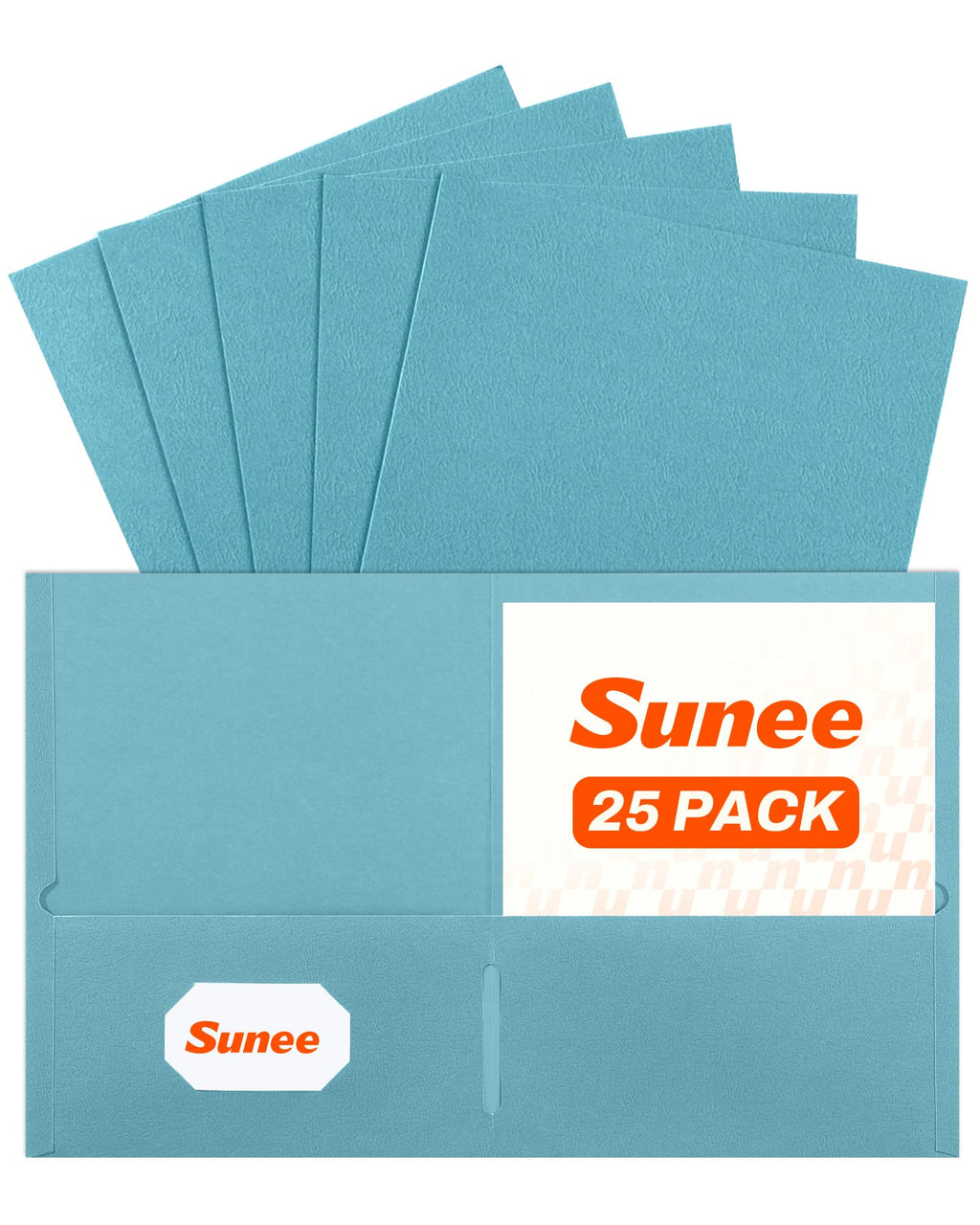 SUNEE Folders with Pockets(25 Pack, Assorted Colors)