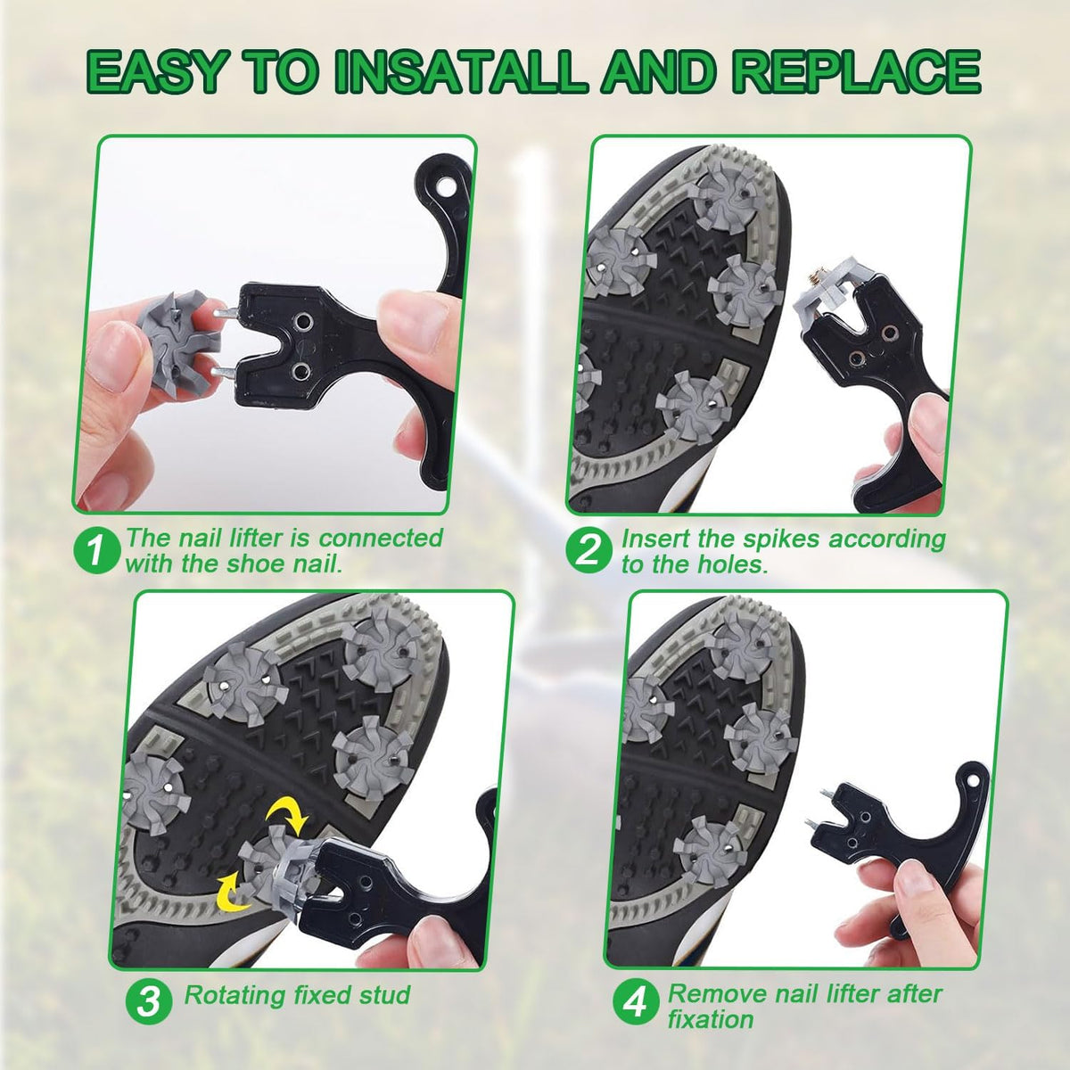 31 Pcs Golf Shoe Spikes Replacements Set Includes 30 Shoe Cleats Replacement & 1 Black