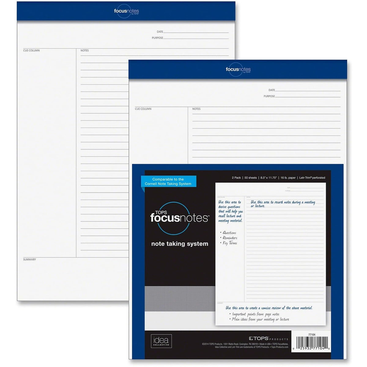 Oxford 8-1/2 x 11-3/4 Inches, Cornell Rule Legal Ruled Writing Pad (77104)