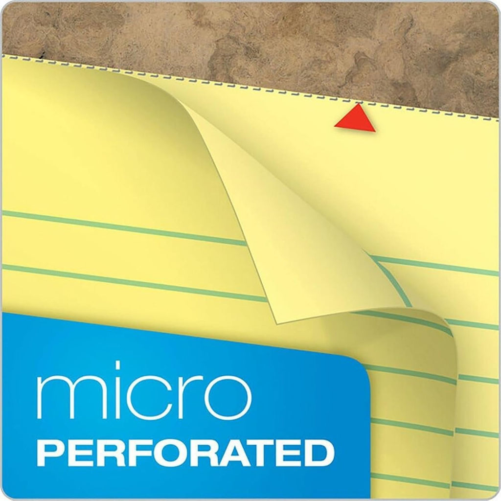 TOPS Second Nature 100% Recycled Legal Pad, 5 x 8 Inches, Perforated, Canary, Narrow Rule
