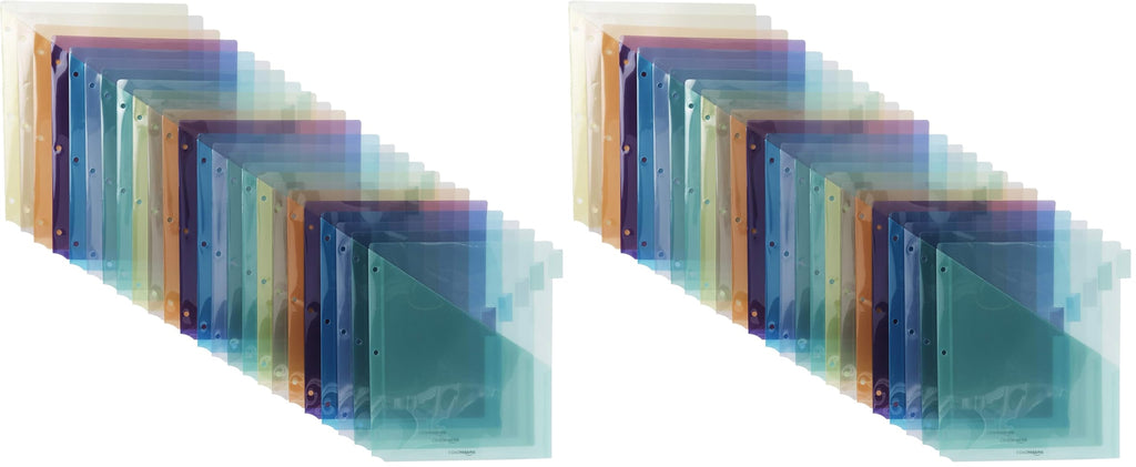 Amazon Basics Tab Dividers for 3 Ring Binder, Two Pocket, Letter Size