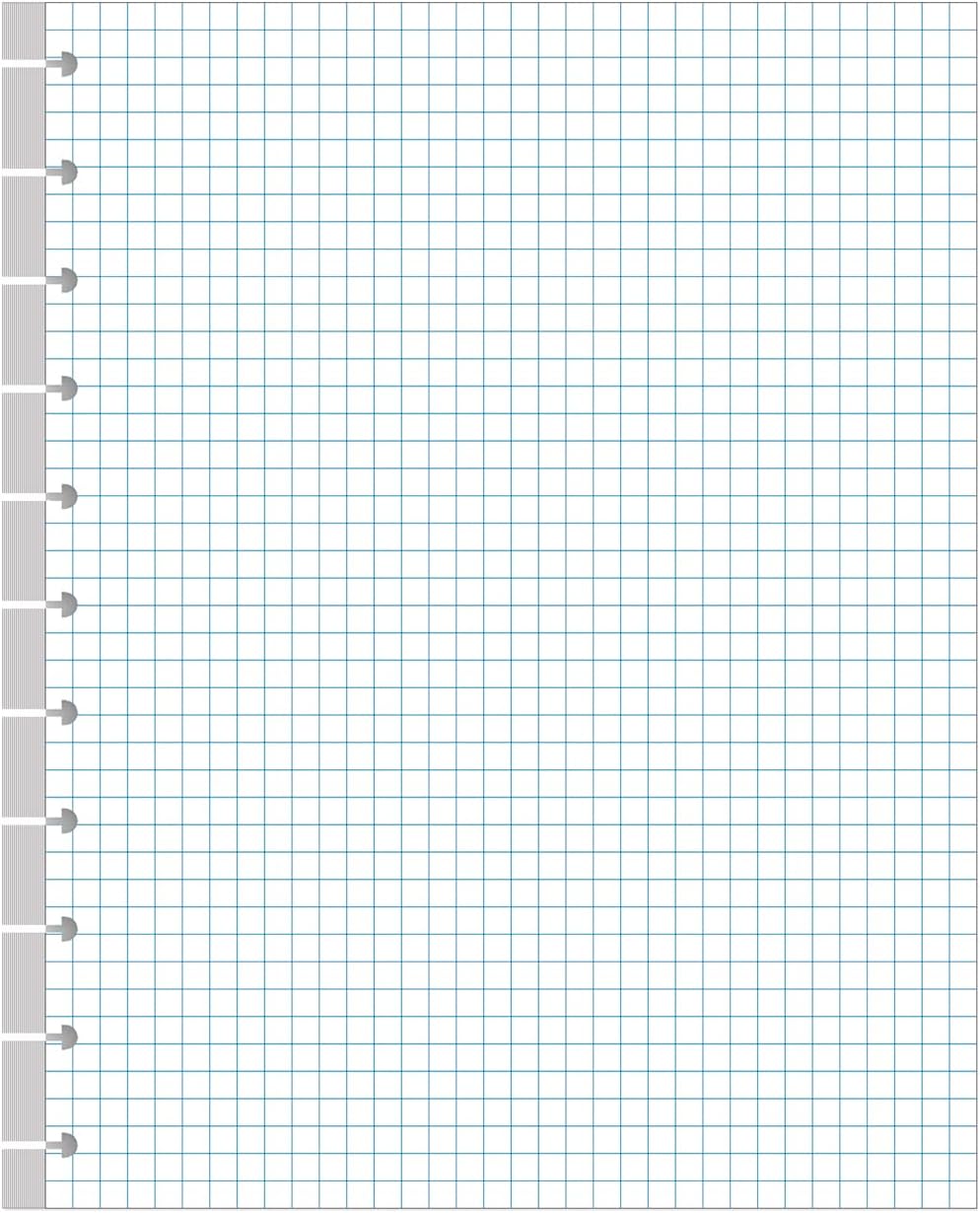 A4 TUL Discbound Grid Filler Paper - 11 Disc Graph Paper