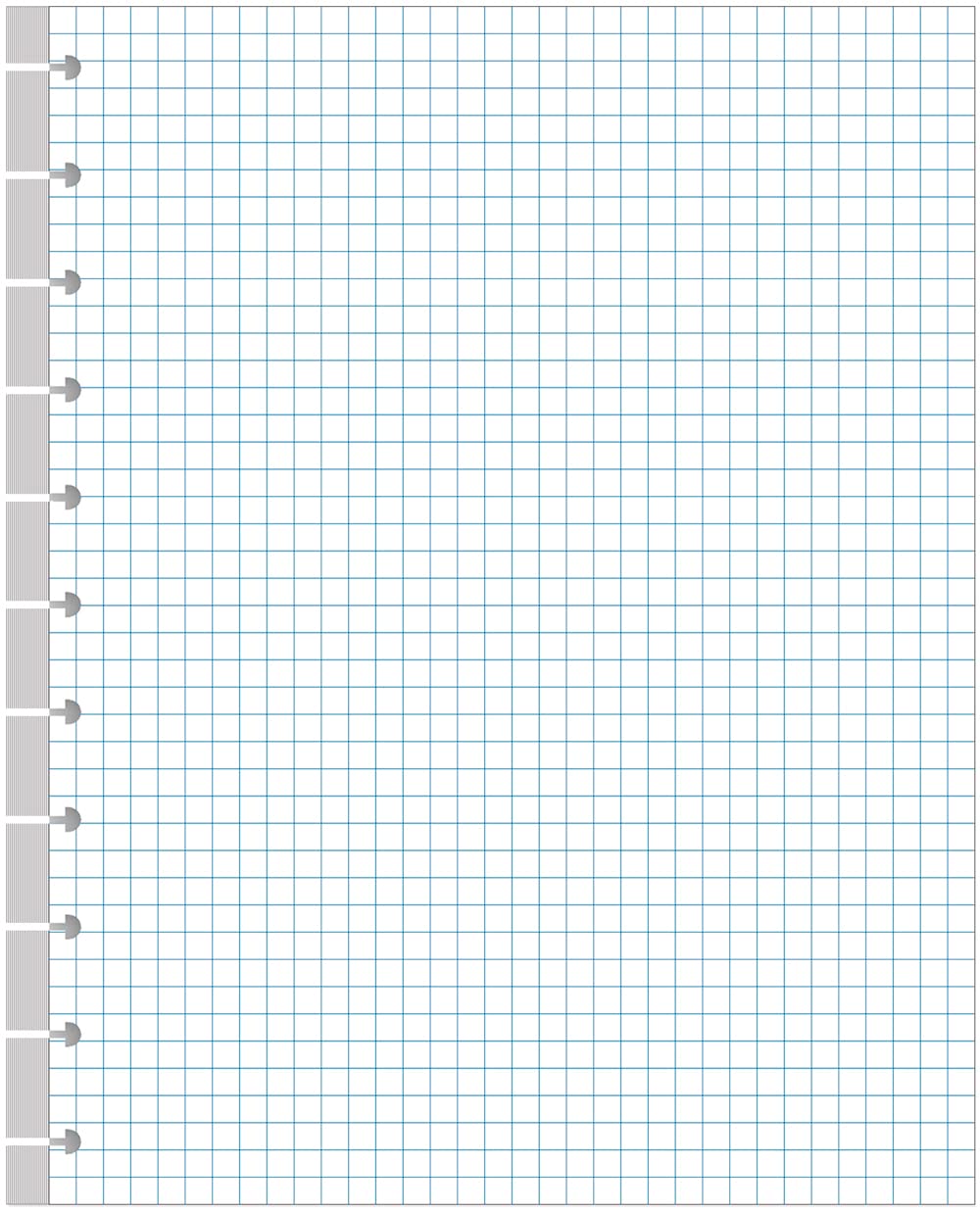A4 TUL Discbound Grid Filler Paper - 11 Disc Graph Paper