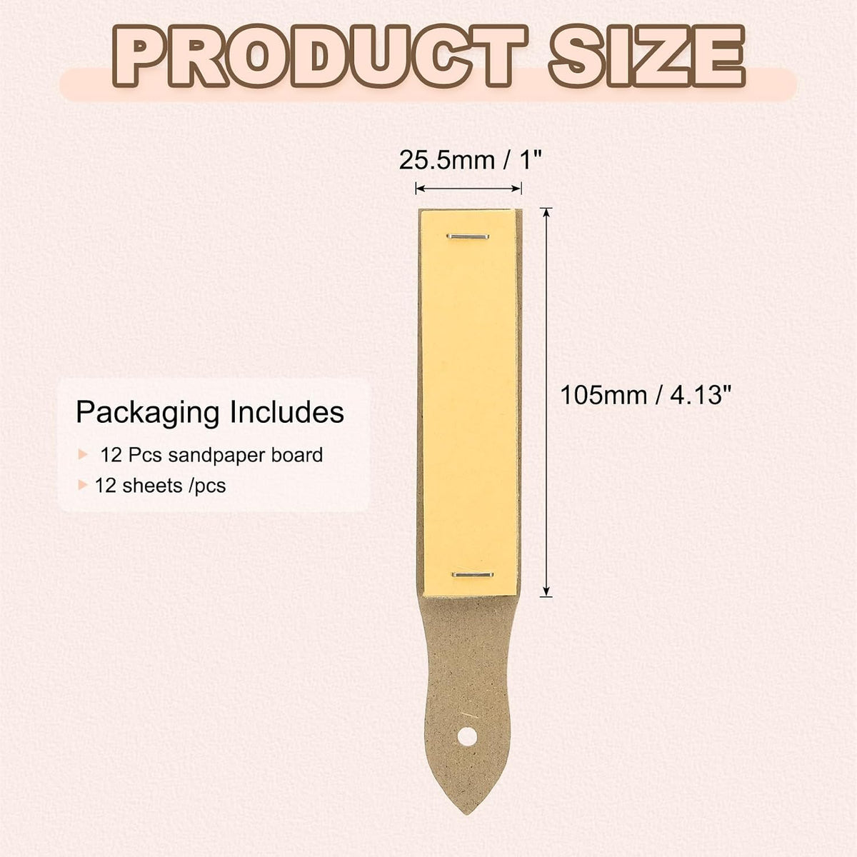 PATIKIL 12Pcs Sandpaper Pencil Sharpener Pencil Tool Charcoal Pointed&Brown