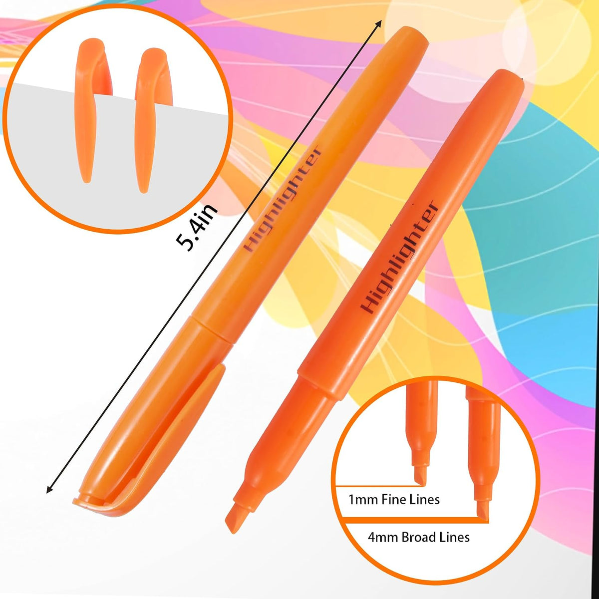 108 Pack Highlighters Bulk, Chisel Tip Highlighter Pens Assorted Fluorescent Colors