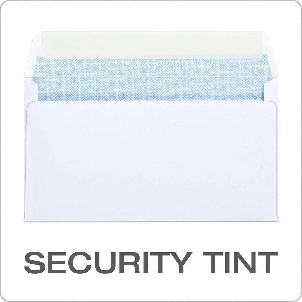 Quality Park Security Envelopes Bundle (6 3/4 and 10) with Redi-Strip Closure