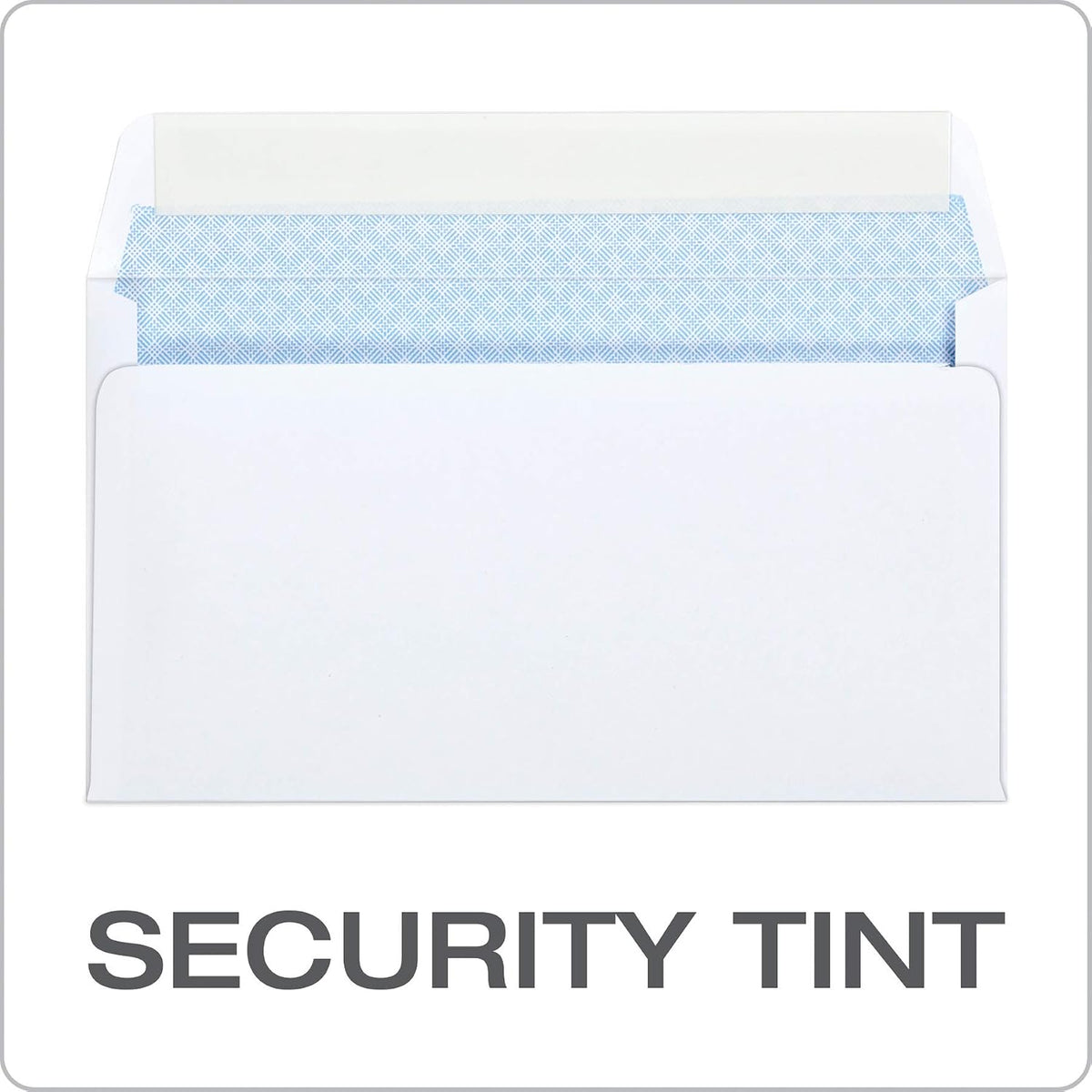 Quality Park Security Envelopes Bundle (6 3/4 and 10) with Redi-Strip Closure