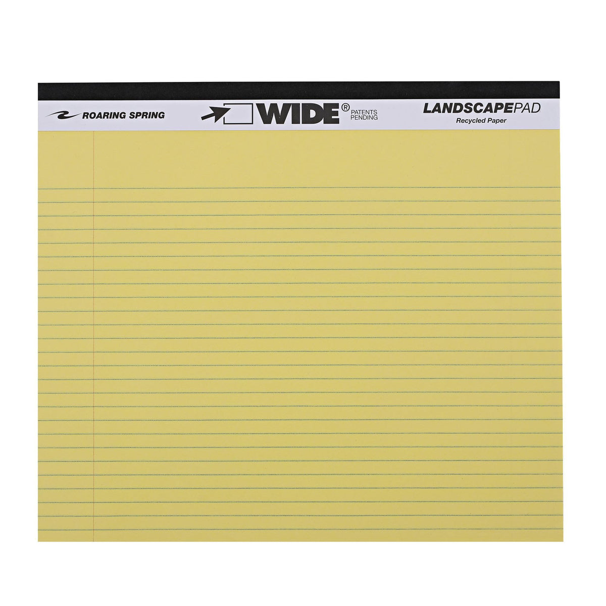ROARING SPRING Wide Landscape Legal Pad, Canary Yellow, 2 Pads, 11" x 9.5"