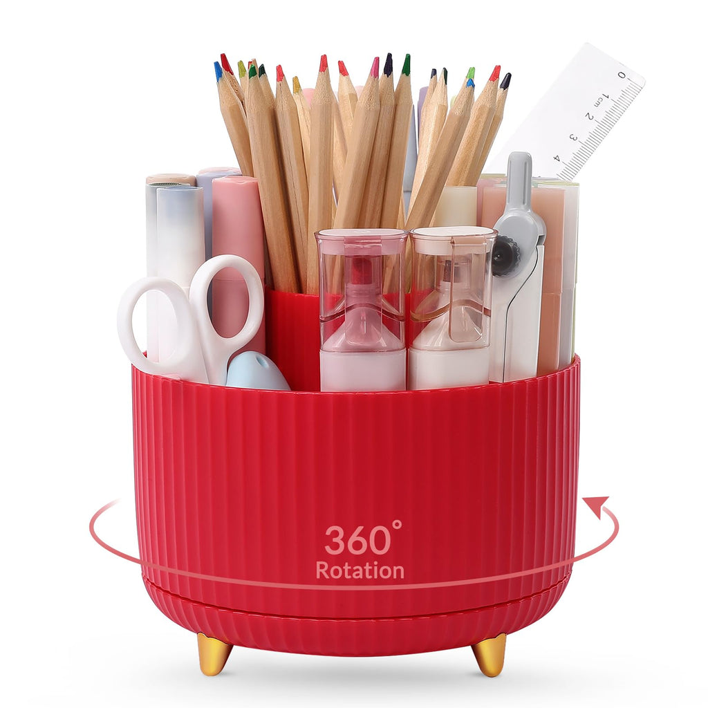 SKYDUE 360 Degree Rotating Desk Organizer, Pencil Pen Holder for Desk