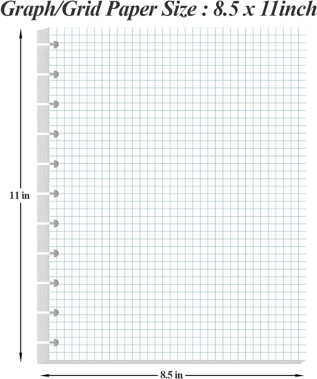 A4 TUL Discbound Grid Filler Paper - 11 Disc Graph Paper