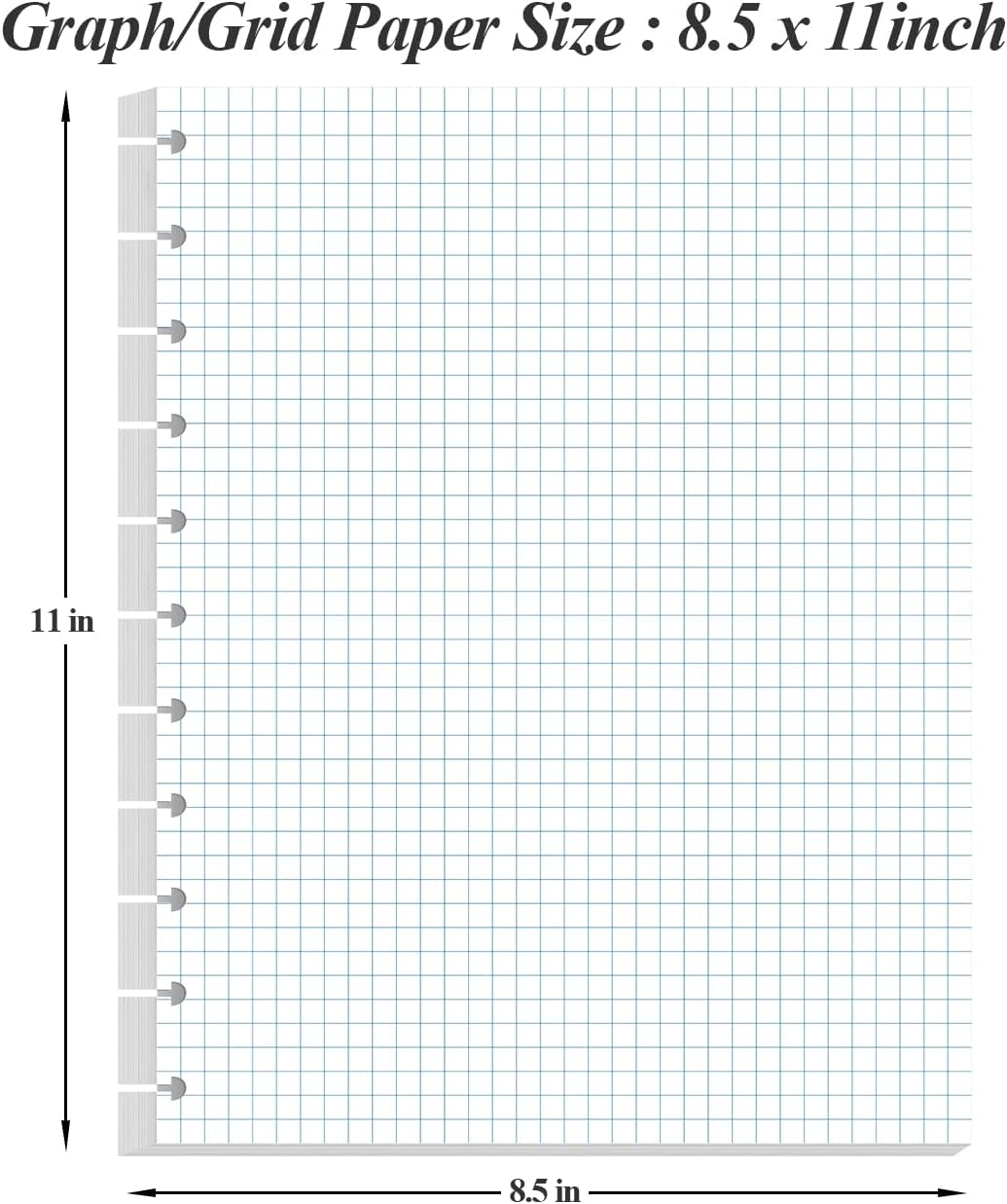 A4 TUL Discbound Grid Filler Paper - 11 Disc Graph Paper