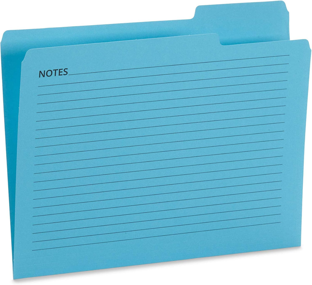Blue Summit Supplies 25 Notes File Folders, Letter Size, 1/3 Cut, Assorted