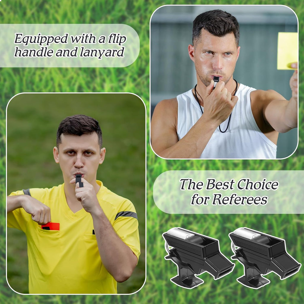 Relaxweex 2 Sets Finger Whistle Referee with Flip for Coaches
