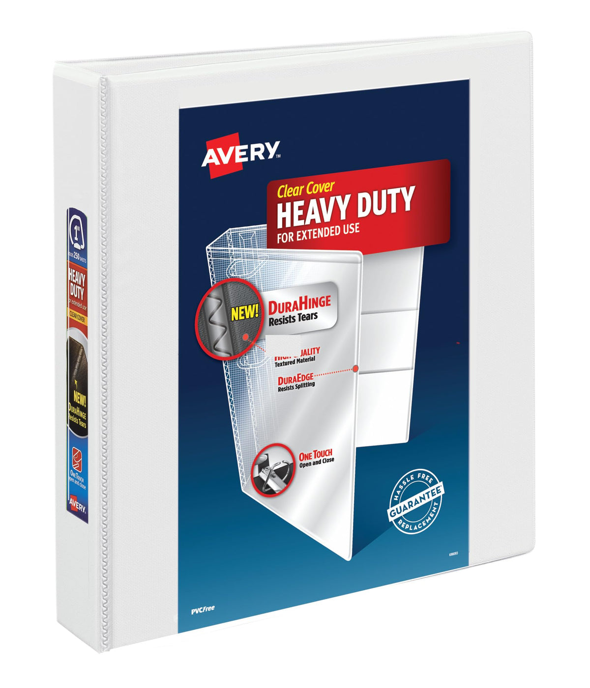 Avery Heavy-Duty View 3 Ring Binder, 3" EZD Rings, 1 White Binder