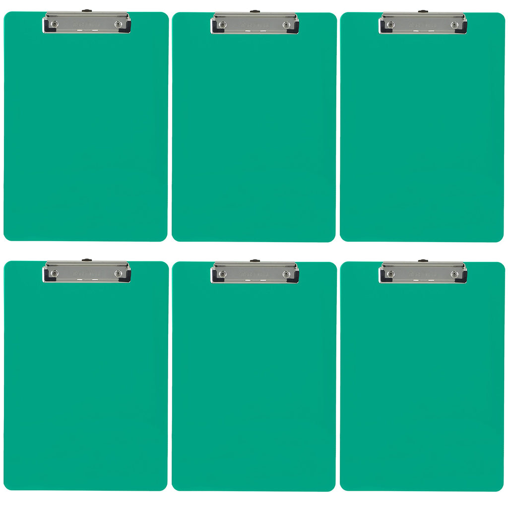 Trade Quest Black Plastic Clipboards Letter Size Low Profile (6-Pack)