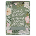 Christian Art Gifts Floral Clipboard with Notepad, Pink, 80 Sheets