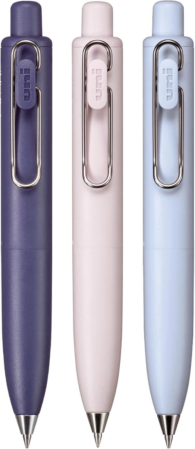 uniball™ one P Gel Pens, 0.5mm, Grape, Peach & Soda, Black Ink, 3 Pack