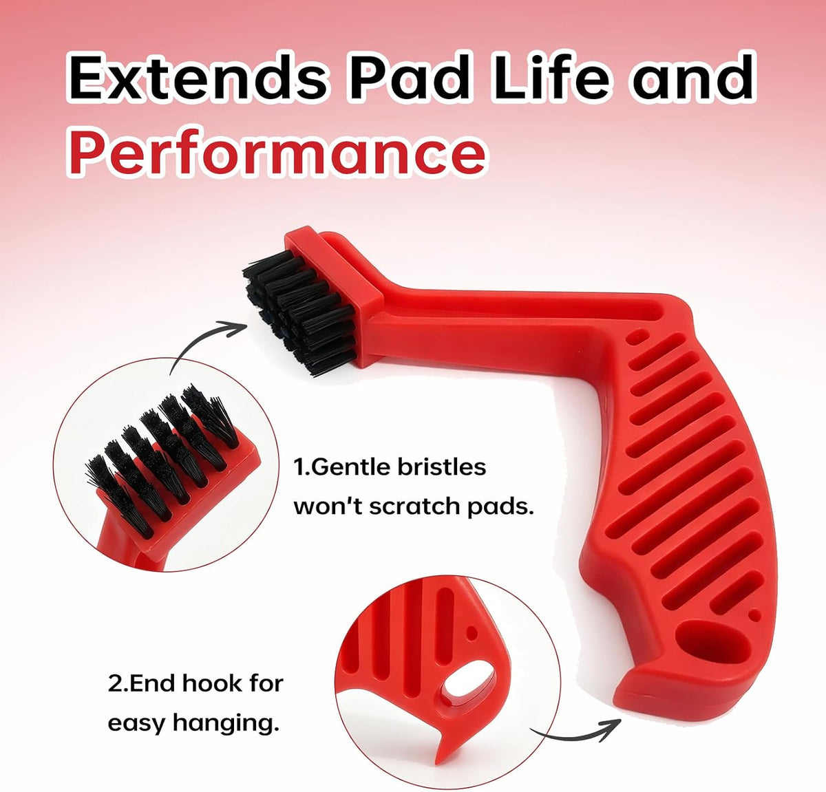 2Pcs Polishing Pad Cleaning Brush and Buffing Pad Spur Tool Set