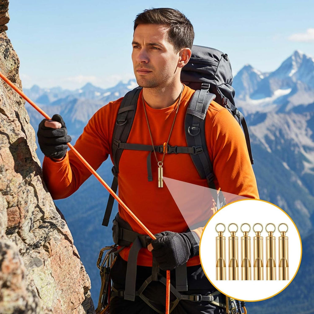 100 Pcs Brass Emergency Whistles for Training Outdoor Sports