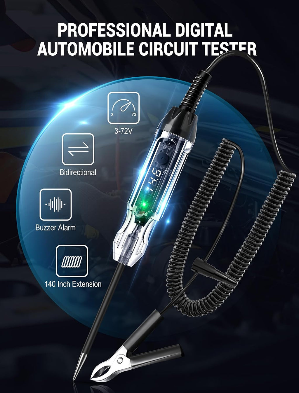 3-72V Buzzer Automotive Test Light Circuit Tester