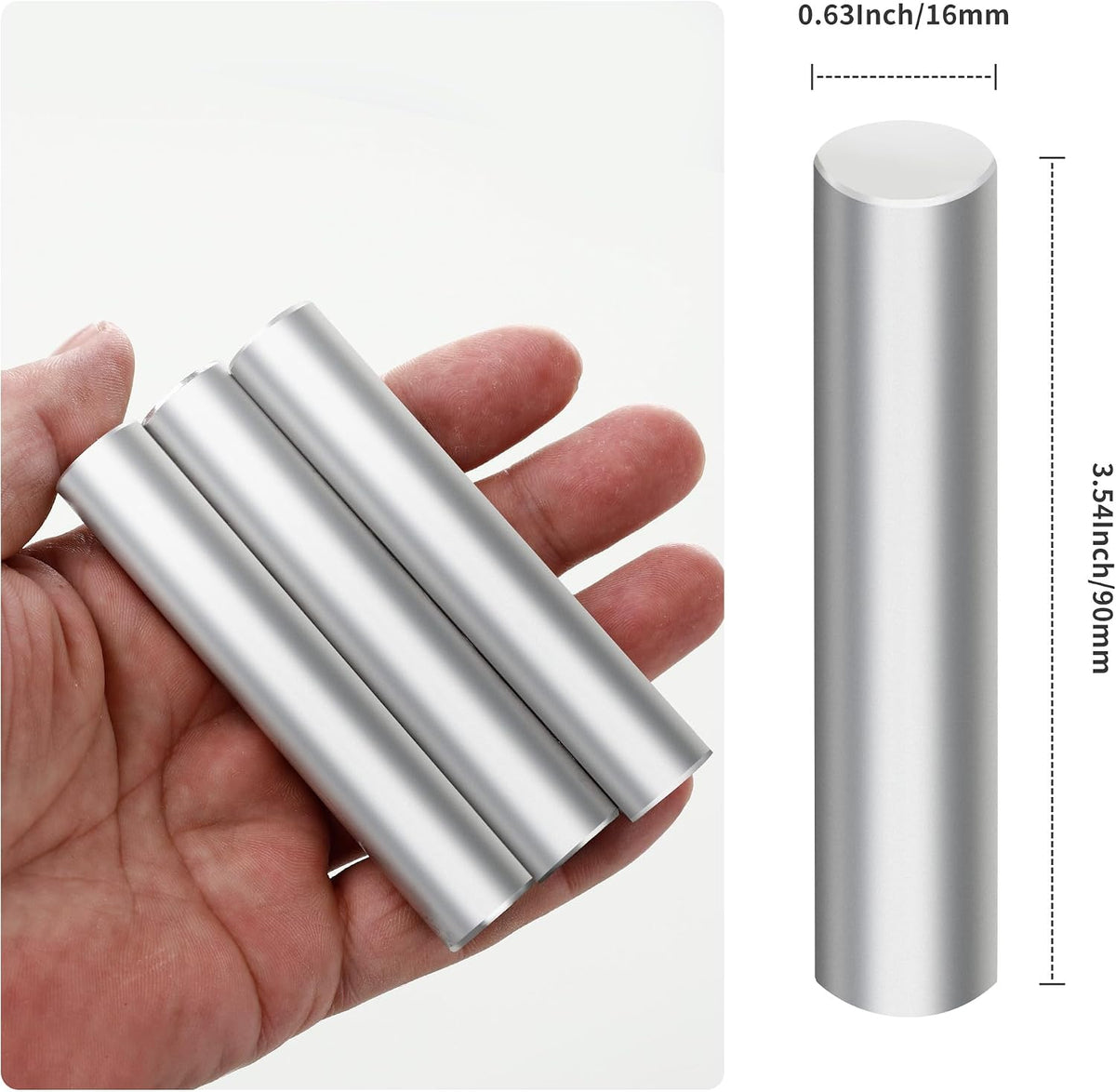 99.99％ Magnesium Fire Starter Rods,3.5 x 0.63 inch