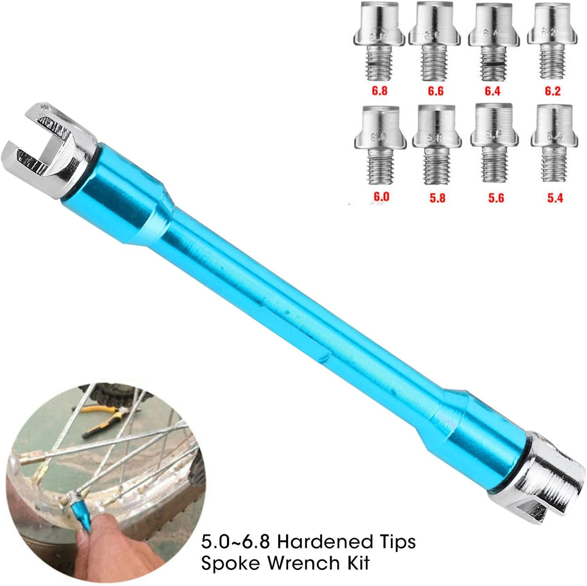 Watris Veiyi Motorcycle Spoke Wrench, 5.0-6.8mm Motorcycle Spoke Wrench