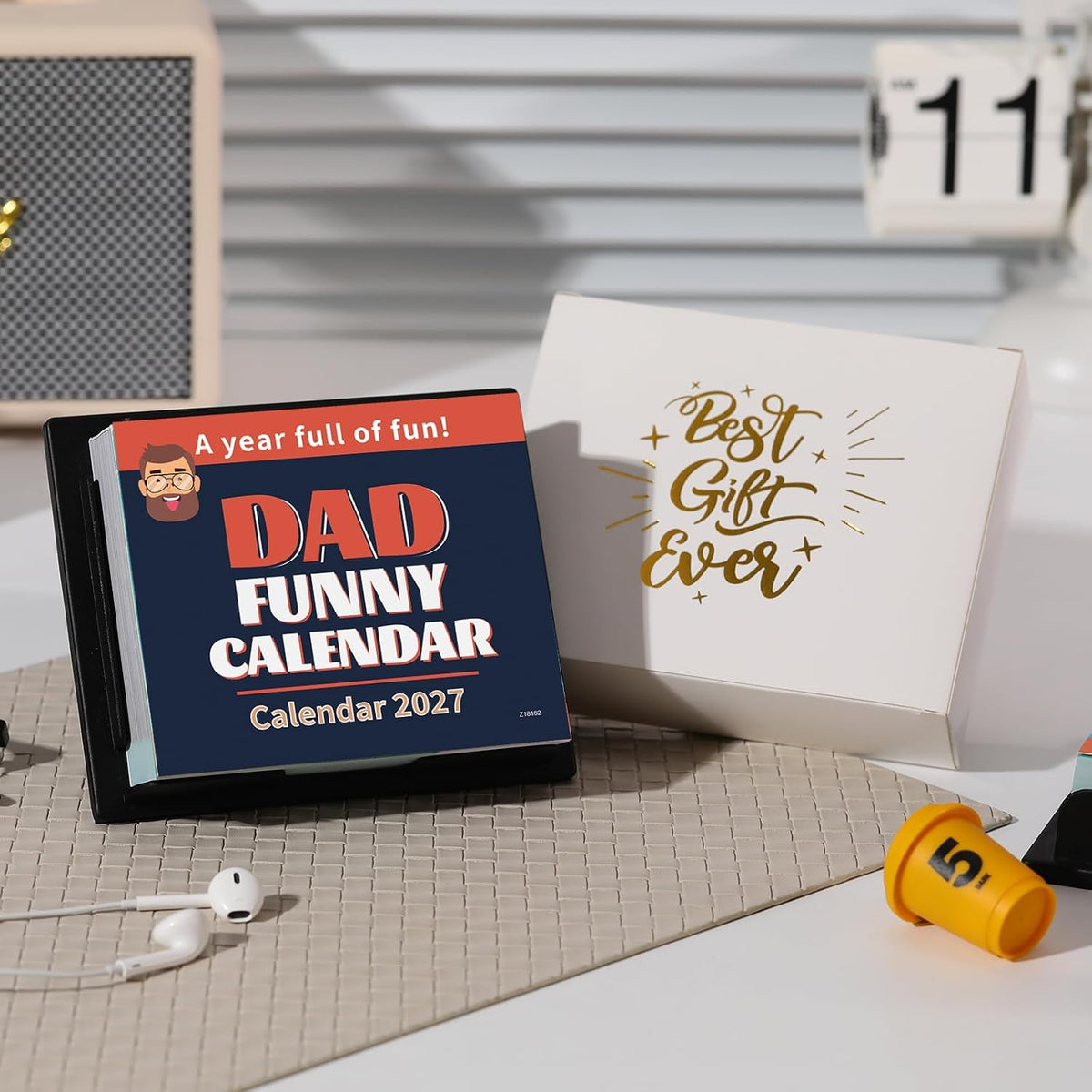 2027 Desk Calendar - Dad Funny Calendar 2027, Funny Calendar with 360+ Daily Jokes